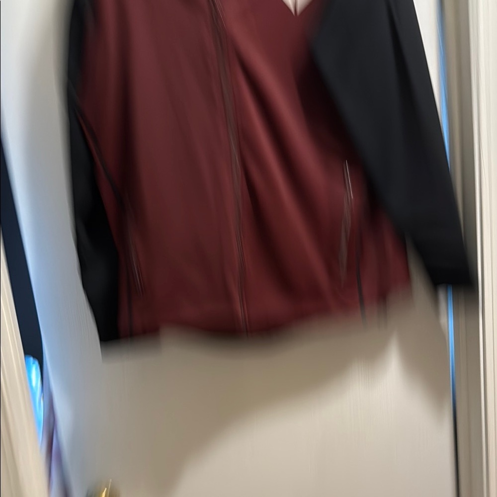 Women's Burgundy and Black Jacket
